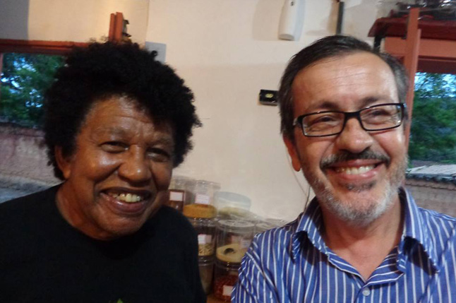Com Robertinho Silva, em Tiradentes, 2015 - Foto Fernando Gontijo